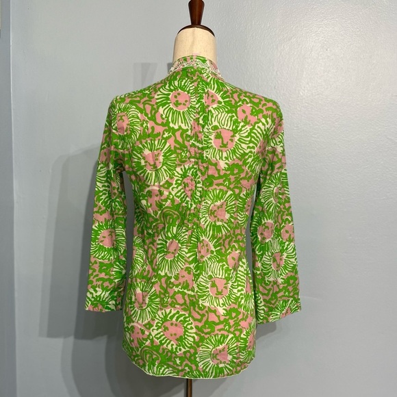 Lilly Pulitzer Sunnyside Lion Print Beaded Tunic Size XS - Picture 3 of 6